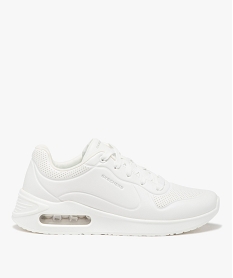 GEMO Baskets basses vegan avec semelle à mémoire de forme femme - Skechers blanc chine
