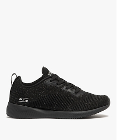 GEMO Baskets femme unies en mesh et à rainures - Skechers Noir