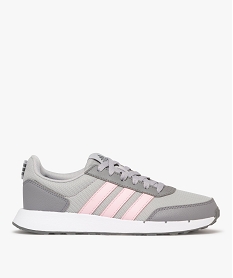 GEMO Baskets femme running à lacets style vintage Run50 - Adidas Gris