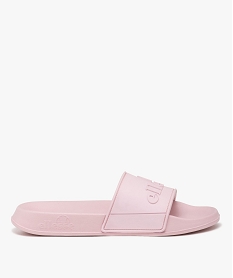 GEMO Mules de piscine femme unies avec lettres en relief - Ellesse Rose