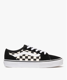 baskets femme en toile bi-matiere a motifs - vans noirJ657601_1