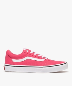 GEMO Baskets femme en toile avec semelle à liseré - Vans rose vif