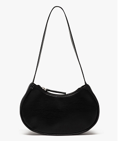 GEMO Sac à main demi-lune uni fille noir standard