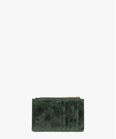 GEMO Porte-monnaie porte-cartes compact métallisé femme vert standard