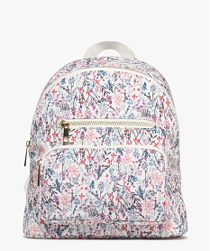 GEMO Sac à dos compact fleuri femme Multicolore