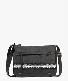 sac besace compact avec perles et strass femme noir standard sacs bandouliereJ670901_1