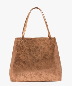 sac cabas metallise grand format femme brunJ672601_1