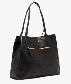 sac cabas metallise grand format femme noir standardJ672701_2