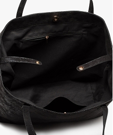 sac cabas metallise grand format femme noir standardJ672701_3