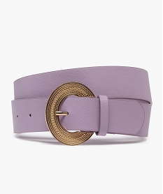 GEMO Ceinture large à boucle fantaisie ciselée femme violet standard