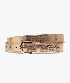 GEMO Ceinture métallisée avec boucle métallique femme rose standard