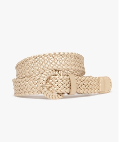 GEMO Ceinture tressée effet métallisé femme Gris