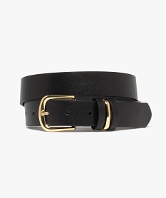 GEMO Ceinture avec boucle métallique et trois passants femme noir standard