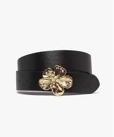 GEMO Ceinture avec boucle en forme de fleur femme noir standard