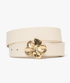 GEMO Ceinture avec boucle en forme de fleur femme beige standard