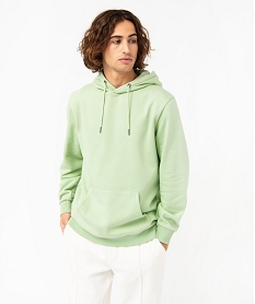 sweat a capuche interieur molletonne homme vertJ676901_1