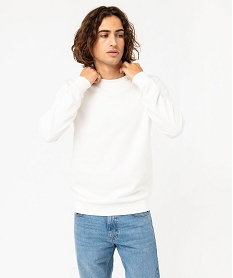 GEMO Sweat avec intérieur molletonné homme blanc standard