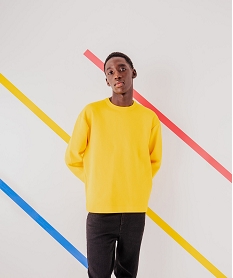 GEMO Sweat coupe droite homme jaune standard