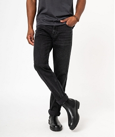 jean coupe regular legerement delave homme noir jeans regularJ681101_2