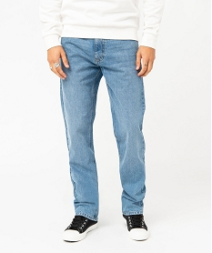 GEMO Jean coupe Regular légèrement délavé homme Gris