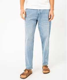 GEMO Jean carotte coton stretch délavé homme blanc chine