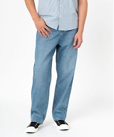 GEMO Jean baggy légèrement délavé homme Bleu