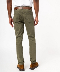 pantalon slim stretch 5 poches homme vert pantalonsJ683301_3