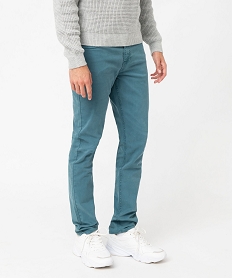 GEMO Pantalon slim stretch 5 poches homme Gris