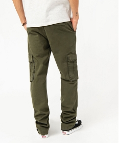 pantalon cargo coupe regular homme vert pantalonsJ683701_3