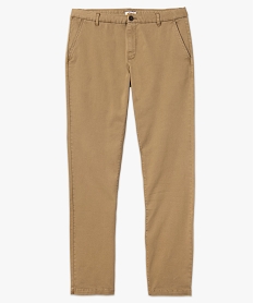 pantalon chino en coton stretch coupe slim homme beigeJ684901_4