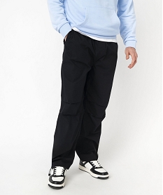 GEMO Pantalon parachute ajustable à la taille et aux chevilles homme noir standard