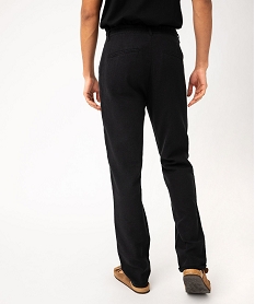 pantalon chino ou de costume en lin souple homme noirJ685901_3