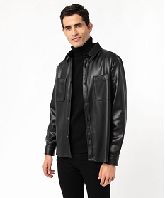 GEMO Surchemise en cuir imitation homme noir standard