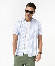 GEMO Chemise manches courtes à rayures homme Imprimé