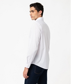 chemise manches longues regular fit en coton stretch homme blancJ693701_2