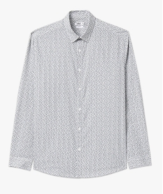 chemise manches longues coupe regular a micro motifs homme imprime chemise manches longuesJ694101_4
