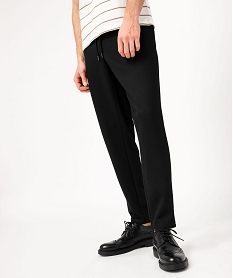 GEMO Pantalon en maille avec ceinture ajustable homme Noir