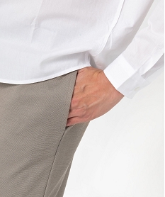 pantalon en maille avec ceinture ajustable homme beige pantalonsJ695101_2