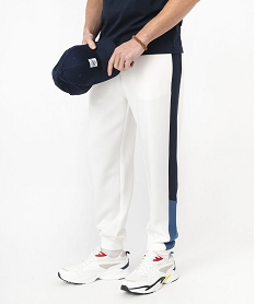 GEMO Jogging en maille à bandes contrastantes homme blanc standard