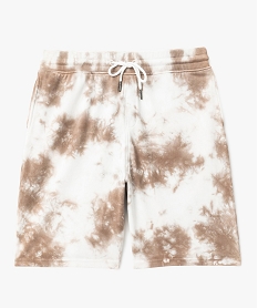 GEMO Bermuda en maille motif tie and dye homme beige standard