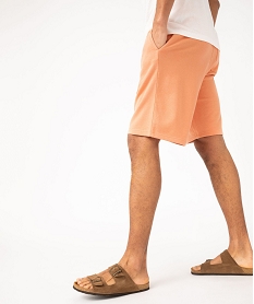 GEMO Bermuda en maille avec ceinture ajustable homme orange standard