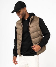 blouson sans manches toucher peau de peche homme vertJ697901_1