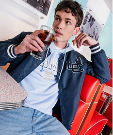 blouson bomber esprit college americain homme - camps united bleu manteaux et blousonsJ698901_1