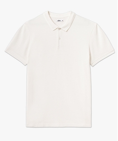 GEMO Polo manches courtes en maille piquée homme blanc standard
