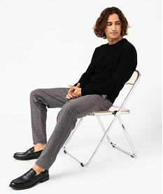 GEMO Pull en maille texturée homme noir standard