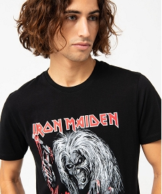 tee-shirt manches courtes imprime homme - iron maiden noirJ705501_2