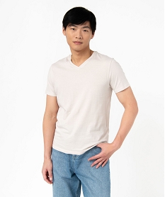 PULL MELANGED BEIGE TEE-SHIRT ECRU