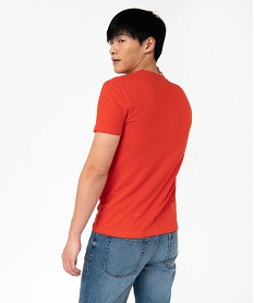 tee-shirt a manches courtes et col v homme rouge tee-shirtsJ706601_3