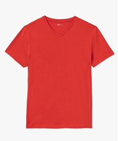 tee-shirt a manches courtes et col v homme rouge tee-shirtsJ706601_4