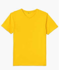 tee-shirt a manches courtes et col v homme jaune tee-shirtsJ706801_4
